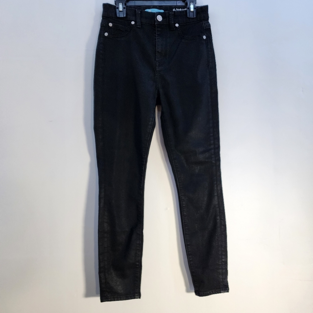 7 For All Mankind High Waiste Ankle Skinny Jeans Black Size 26